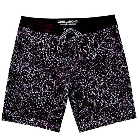 BILLABONG 17”  LOW TIDE SUNDAYS Board shorts Swim Size 30 Black Print - Picture 3 of 12